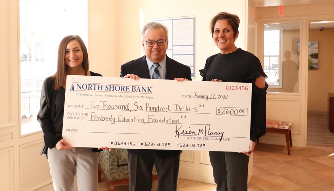 North Shore Bank contributed $2,600 to the Peabody Education Foundation