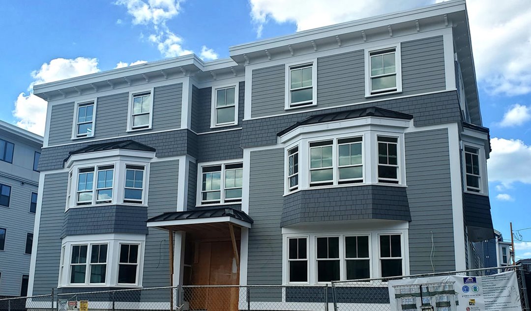 Photo of Harborlight Community Partners six unit affordable housing project in Beverly, MA, financed by North Shore Bank.