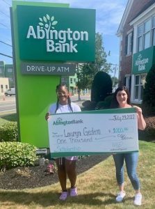 Casey Hammill and Nicole Bernache of Abington High School were awarded Abington Bank Shawn P. Cotter Memorial Scholarships of $1,250 each. The scholarships are in memory of Mr. Cotter who was chairman of the bank’s board and a strong supporter of Abington High School. Hammill will attend UMass Amherst and Bernache plans to attend Stonehill College.