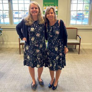 Employees dressed up as twins for Twin Day in Spirit Week.